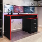 Mesa Gamer Drx 500 Pequim L01 - Amarena Móveis - Preto Tx/ver