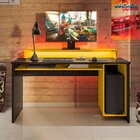 Mesa Gamer Drx 6000 156cm Preto Trama/amarelo Trama