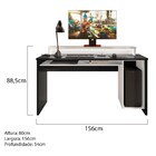 Mesa Gamer Drx 600 Hero L01 - Doce Sonho Móveis - Preto/branco