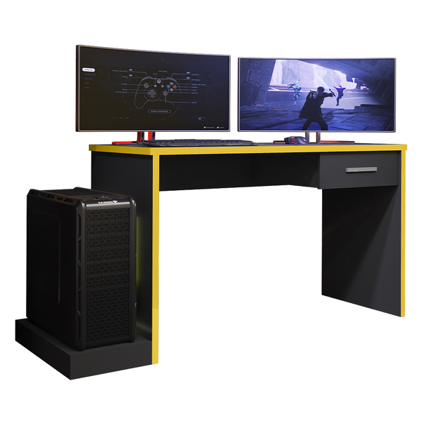 Mesa Gamer Drx 900 Arizona L01 Preto Tx/amarelo Tx  - Amarena
