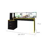 Mesa Gamer Drx Turbo 3 Gv Preta E Amarela