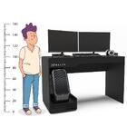 Mesa Gamer E Escritório Xt Racer Line Politorno Preto/branco