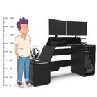 Mesa Gamer E Escritório Xt Racer Space Two Politorno Preto/br