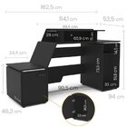 Mesa Gamer E Escritórioxt Racer Space Two  Preto/branco