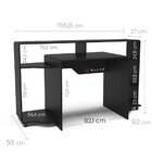 Mesa Gamer E Escritóro Xt Racer Control 158cm Preto E Vermelh