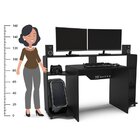 Mesa Gamer E Escritóro Xt Racer Control  Preto/branco