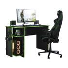 Mesa Gamer Enzo Com Suporte Preto Verde Bnn Decor