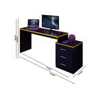 Mesa Gamer Escritório Drx5000 Preto/amarelo - Montanaris Decor