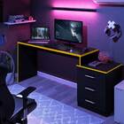 Mesa Gamer Escritório Drx5000 Preto/amarelo - Montanaris Decor