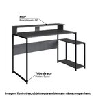 Mesa Gamer Escrivaninha 135cm Ryze 4500  Preto/grafite
