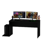 Mesa Gamer Escrivaninha 1400x600 Netmobil - Preto