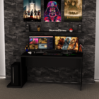 Mesa Gamer Escrivaninha 1400x600 Netmobil - Preto