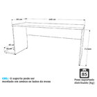 Mesa Gamer Escrivaninha 1600x600 Netmobil - Branco