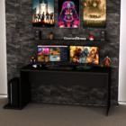 Mesa Gamer Escrivaninha 1600x600 Netmobil - Preto