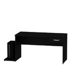 Mesa Gamer Escrivaninha 1 Gaveta 140cm Preto Preto