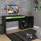 Mesa Gamer Escrivaninha 4 Nichos B24 Preto/verde
