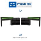Mesa Gamer Escrivaninha 4 Nichos B24 Preto/verde