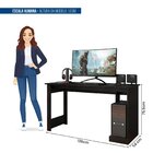 Mesa Gamer Escrivaninha Com Apoio Para Cpu 136cm Preto Preto
