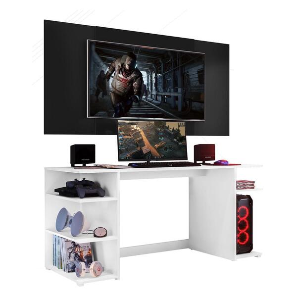 Mesa Gamer Escrivaninha Com Painel Tv 55" Guilda Multimóveis