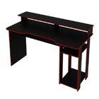 Mesa Gamer Escrivaninha Com Porta Cpu 136cm Preto E Vermelho