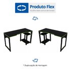 Mesa Gamer Escrivaninha Cyber  Preto/verde