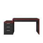 Mesa Gamer Escrivaninha Drx5000 3 Gavetas 178cm Preto Preto