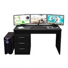Mesa Gamer Escrivaninha Drx5000 3 Gavetas 178cm Preto Preto