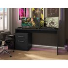 Mesa Gamer Escrivaninha Drx 4000 136cm Móveis Leão Preto Blac