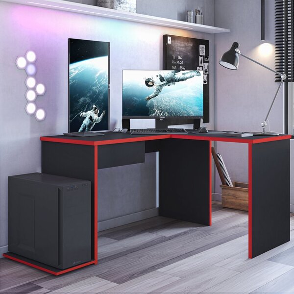 Mesa Gamer Escrivaninha Em L Drx8000 Com 1 Gaveta 152cm Móvei