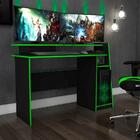 Mesa Gamer Escrivaninha Evolution Preto E Verde