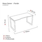 Mesa Gamer Escrivaninha Home Office Preto