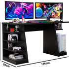 Mesa Gamer Escrivaninha Max Para Escritório Quarto Preto