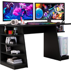 Mesa Gamer Escrivaninha Max Para Escritório Quarto Preto