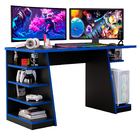Mesa Gamer Escrivaninha Max Para Escritório Quarto Preto Com