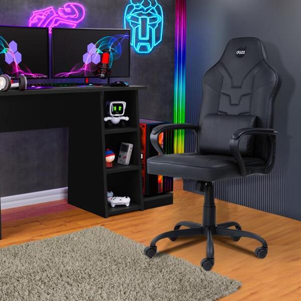 Mesa Gamer Escrivaninha Racer Preto Com Cadeira Gamer - Rede