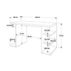 Mesa Gamer Escrivaninha Tokyo 135x60cm Yescasa Preto Ônix/ver