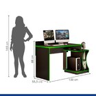 Mesa Gamer Escrivaninha Valdemóveis Preto/verde