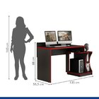 Mesa Gamer Escrivaninha Valdemóveis Preto/vermelho