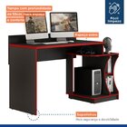 Mesa Gamer Escrivaninha Valdemóveis Preto/vermelho