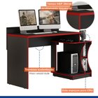 Mesa Gamer Escrivaninha Valdemóveis Preto/vermelho