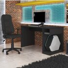 Mesa Gamer Escrivaninha X Espresso Móveis Preto/preto