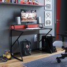 Mesa Gamer Escrivaninha Zed 4000 135cm Placa E Ponto Preto E