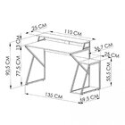 Mesa Gamer Escrivaninha Zed 4000 Placa E Ponto Preto/grafite