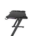 Mesa Gamer Led Pelegrin Pel-004p Preta Metal E Mdf