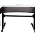 Mesa Gamer Led Pelegrin Pel-007p Preta Metal E Mdf