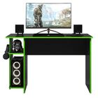 Mesa Gamer Leeds Q01 - Amarena Móveis - Preto/verde