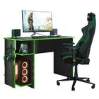 Mesa Gamer Leeds Q01 - Amarena Móveis - Preto/verde