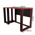 Mesa Gamer Level Espaço Para 2 Monitores E Cpu Preto/vermelho