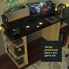 Mesa Gamer Madesa 9409 - Carvalho/preto