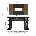 Mesa Gamer Madesa 9409 E Painel Para Tv Até 58 Polegadas - Pr